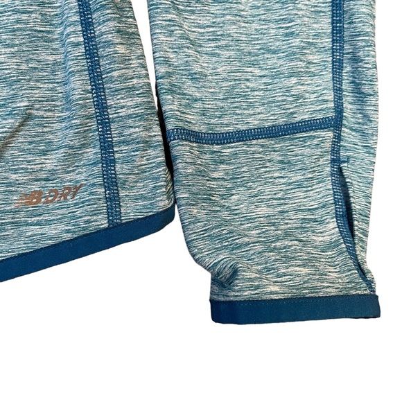 New Balance Quearter Zip Long Sleeve Space Dye Blue - Picture 3 of 6